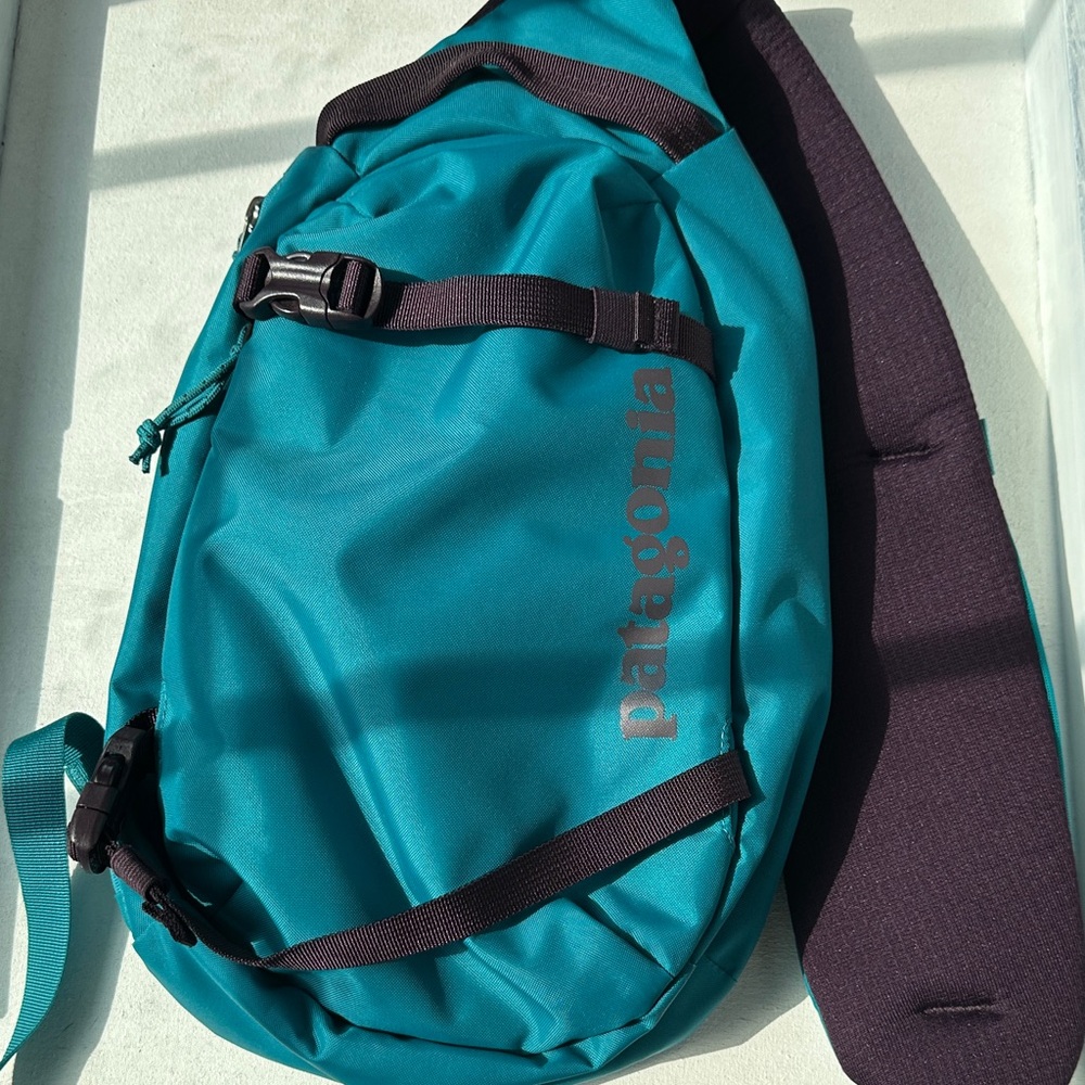 Patagonia Teal and Black Crossbody Bag